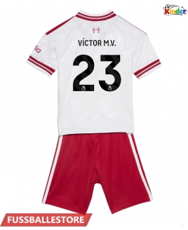 Günstige Liverpool Victor Munoz #23 Auswärts Trikotsatzt Kinder 2026-27 Kurzarm (+ Kurze Hosen)